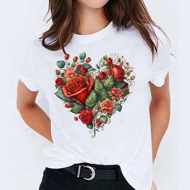 Tricou dama din bumbac 100% Flowers