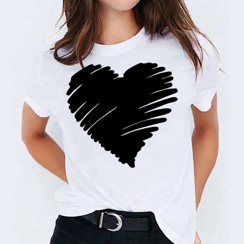Tricou dama din bumbac 100% Black heart