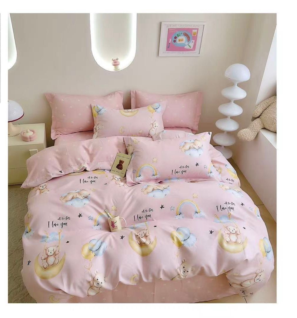 Lenjerie pat dublu, FINET, fara elastic, 6 piese, F-215