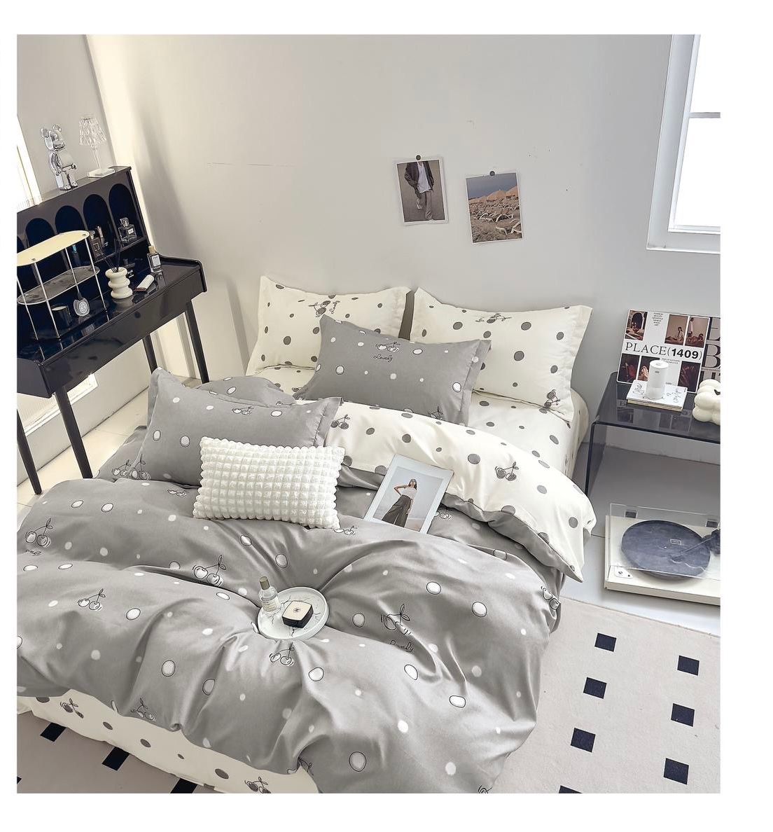 Lenjerie pat dublu, FINET, fara elastic, 6 piese, F-208