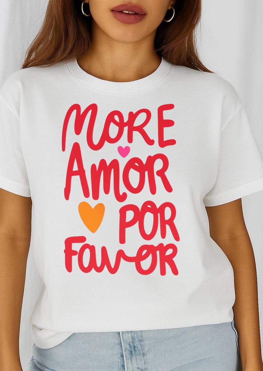 Tricou dama din bumbac 100% More Amor
