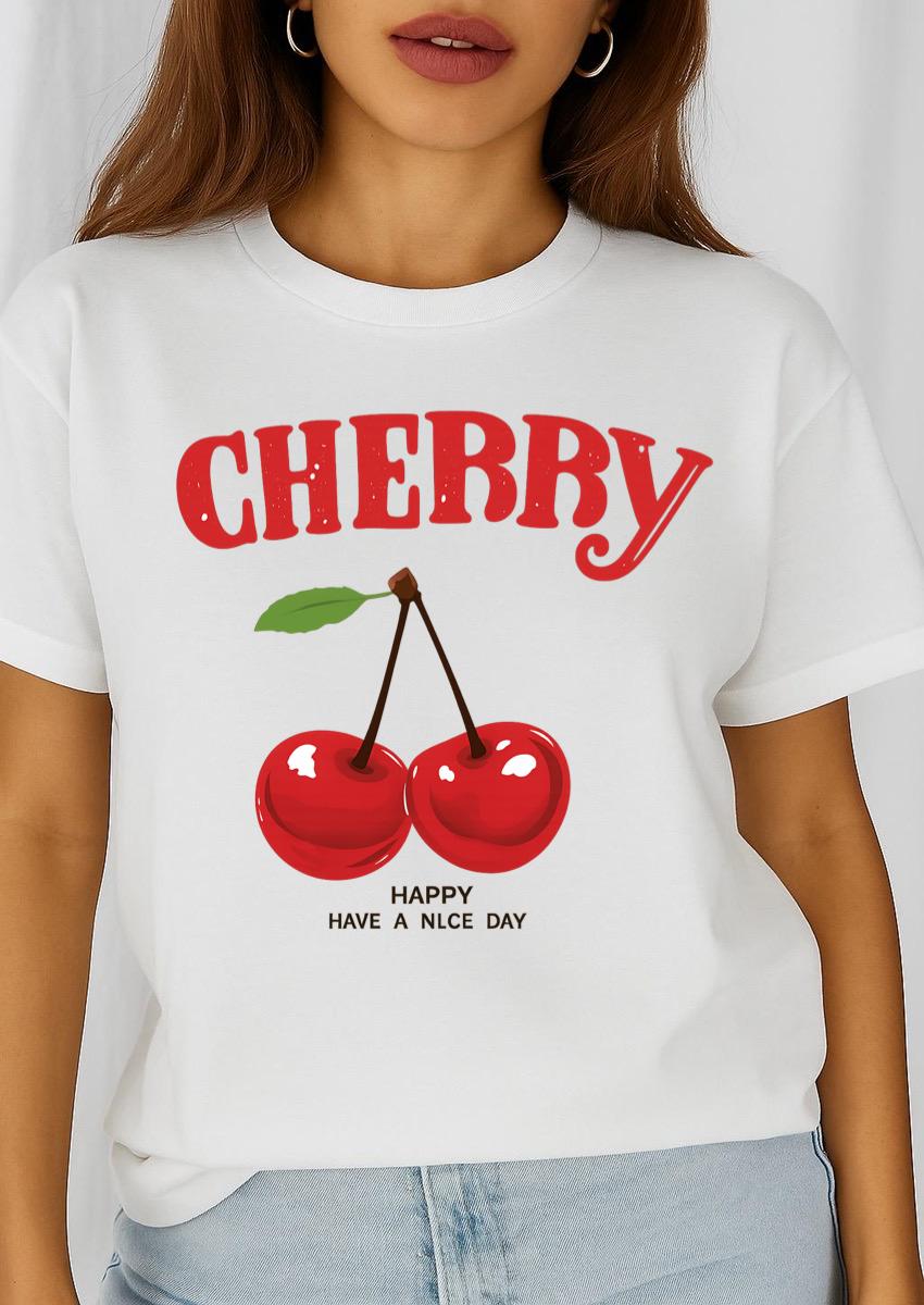 Tricou dama din bumbac 100% Cherry