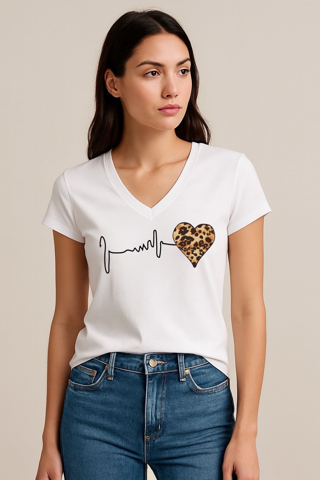 Tricou dama anchior din bumbac 100% Leo Heart