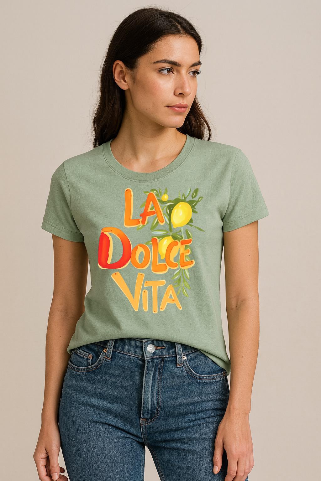 Tricou Verde salvie La dolce vita 2