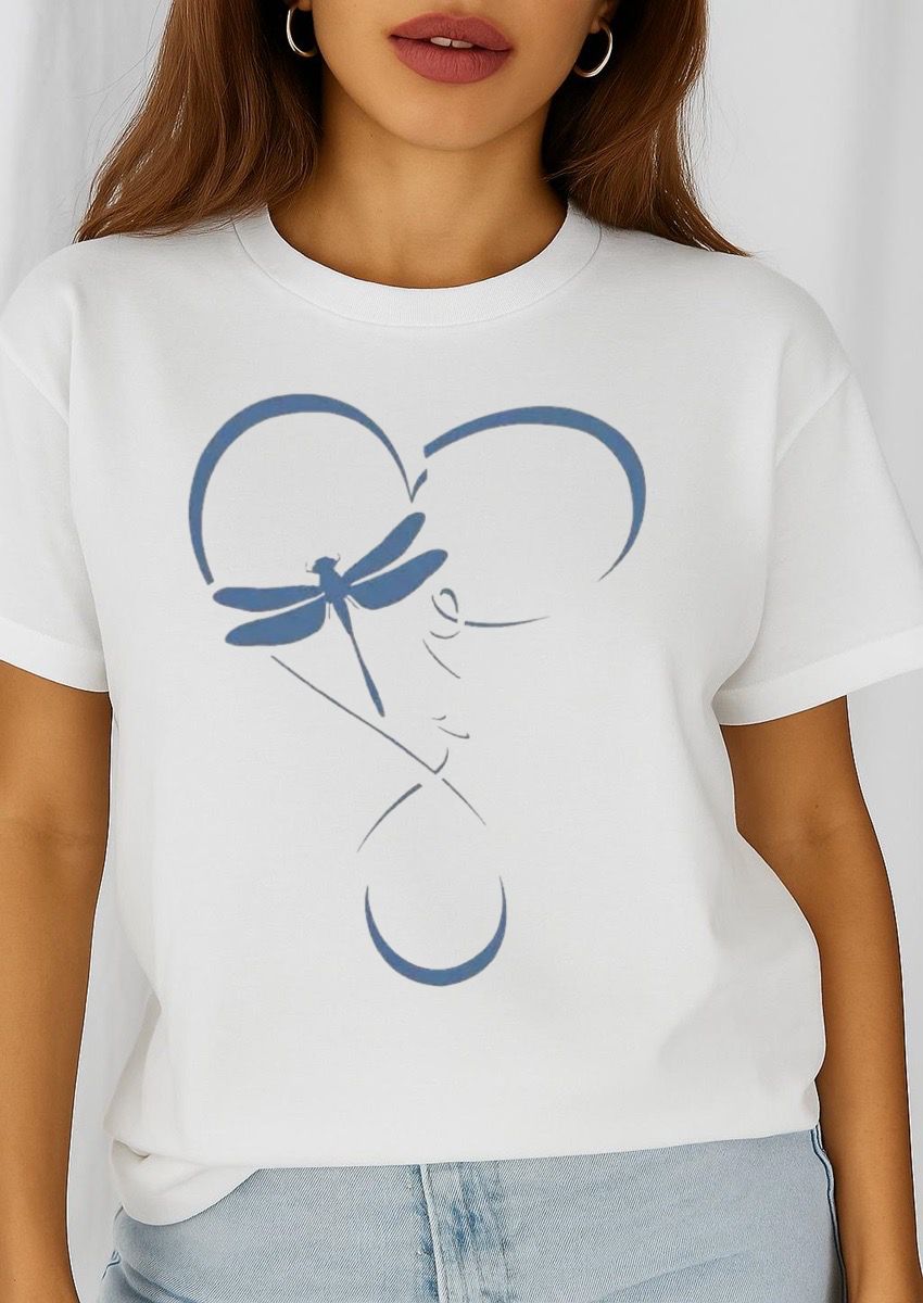 Tricou dama din bumbac 100% Blue Libelula 3