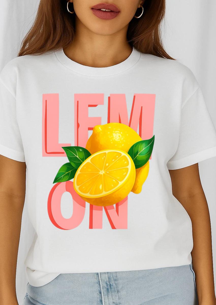 Tricou dama din bumbac 100% Lemon