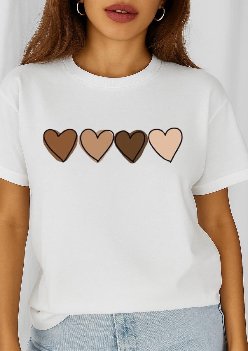 Tricou dama din bumbac 100% 4 Inimi