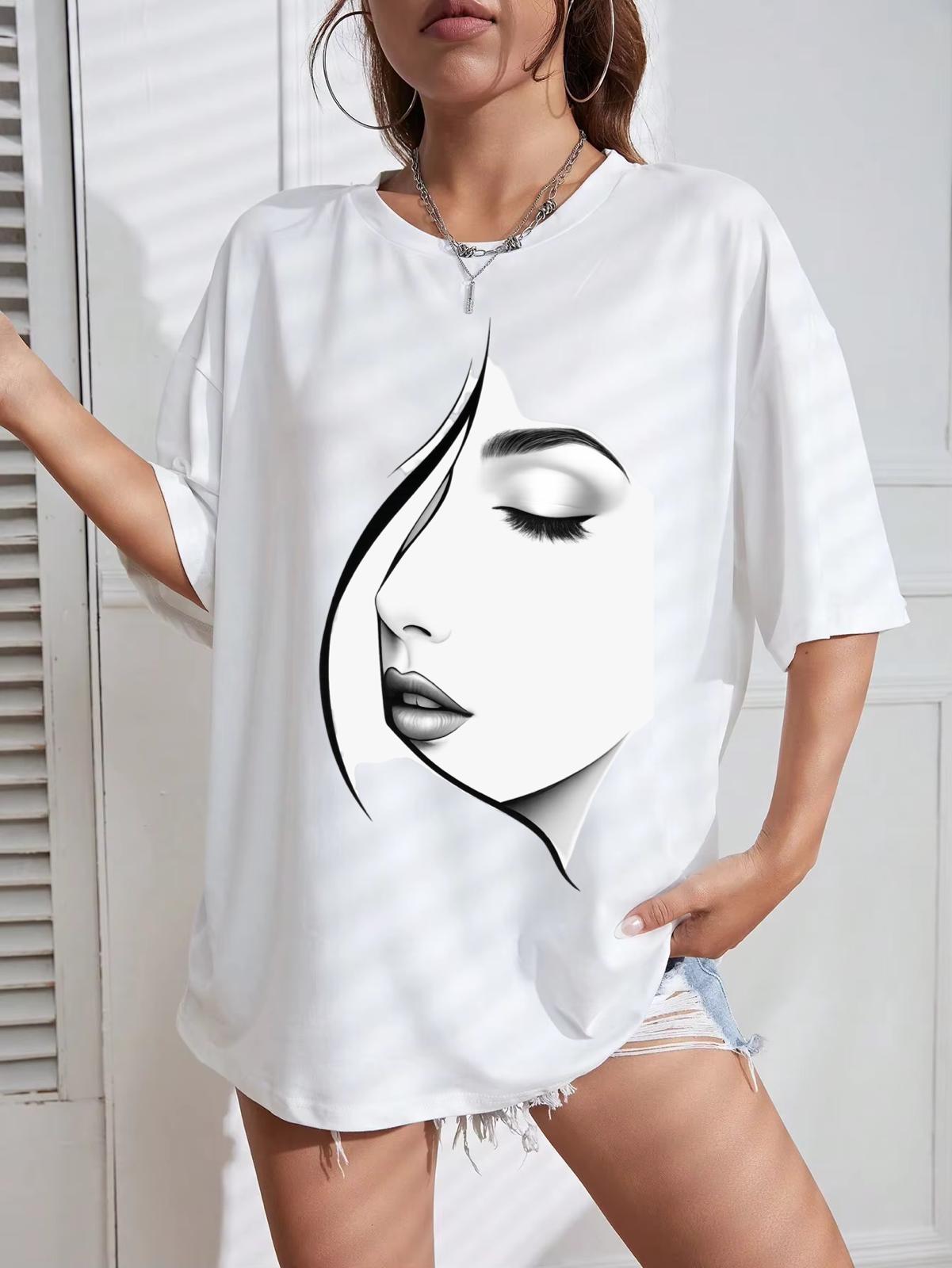 Tricou Oversize din bumbac 100% Face