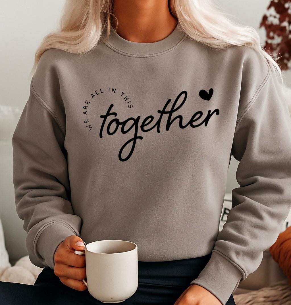 Bluza gri din bumbac 100% Together