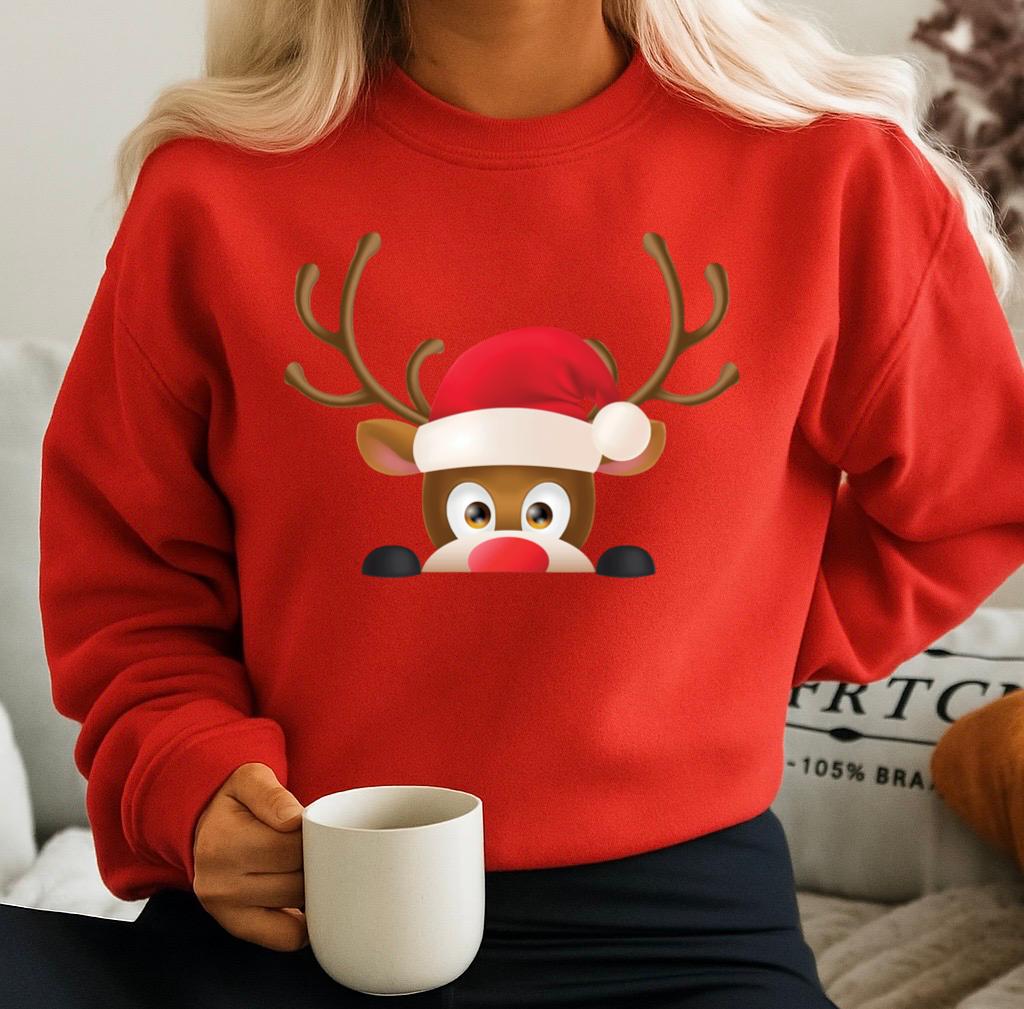 Bluza rosie din bumbac 100% Ren 2