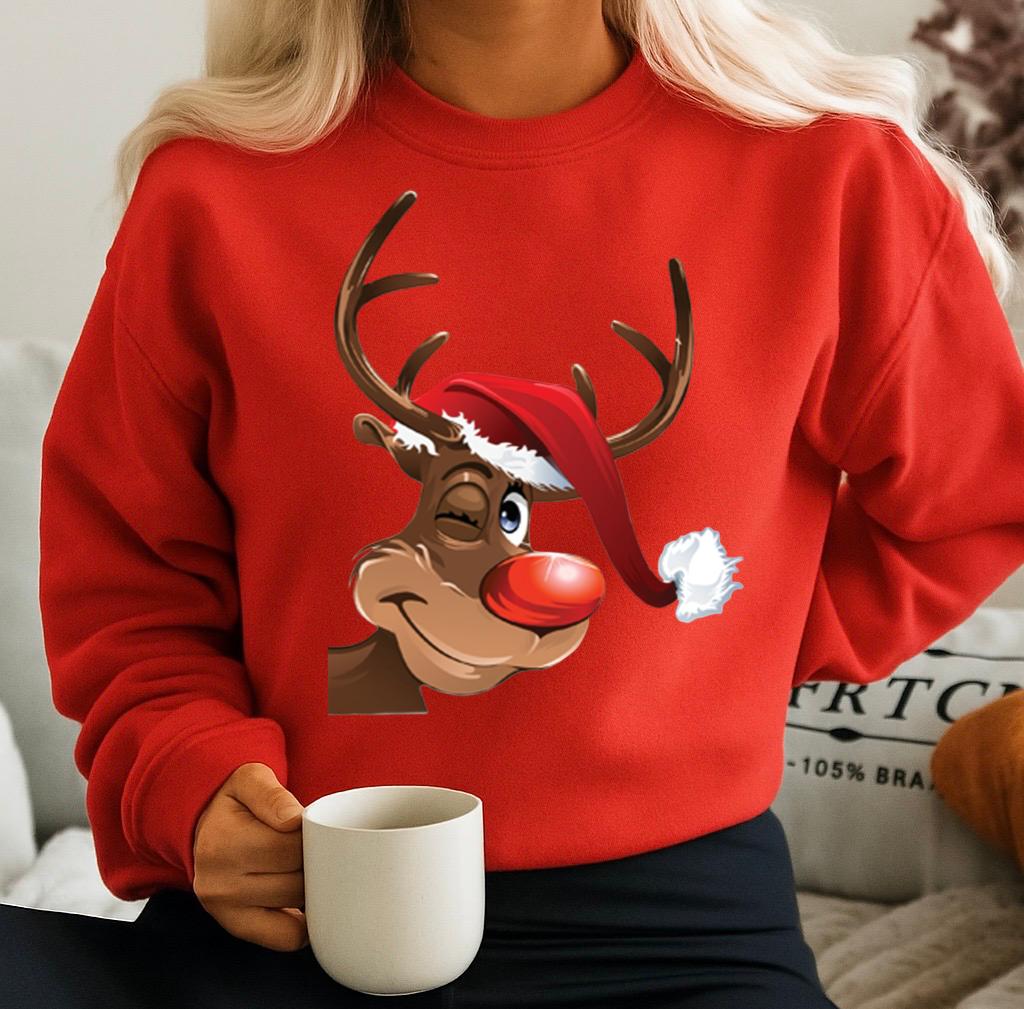 Bluza rosie din bumbac 100% Ren