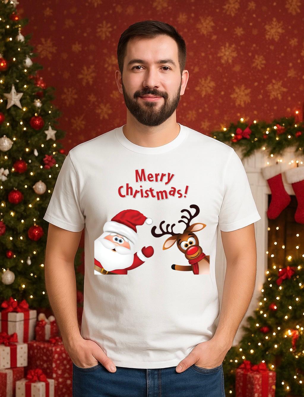 Tricou din bumbac 100% Craciun fericit 3 - MonCherie