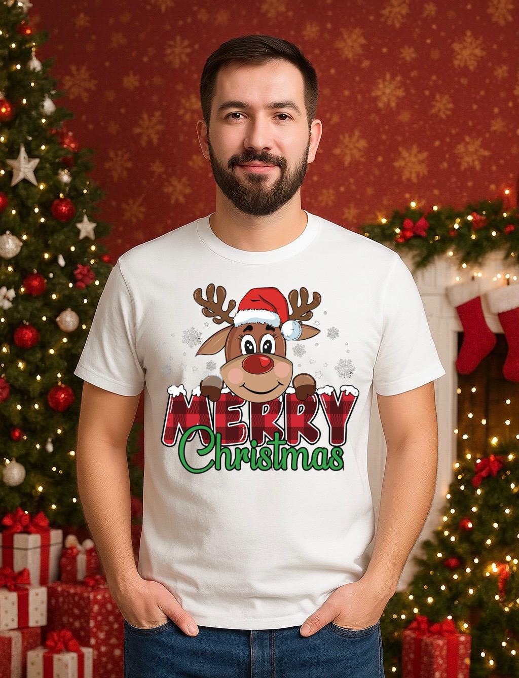 Tricou din bumbac 100% Merry christmas