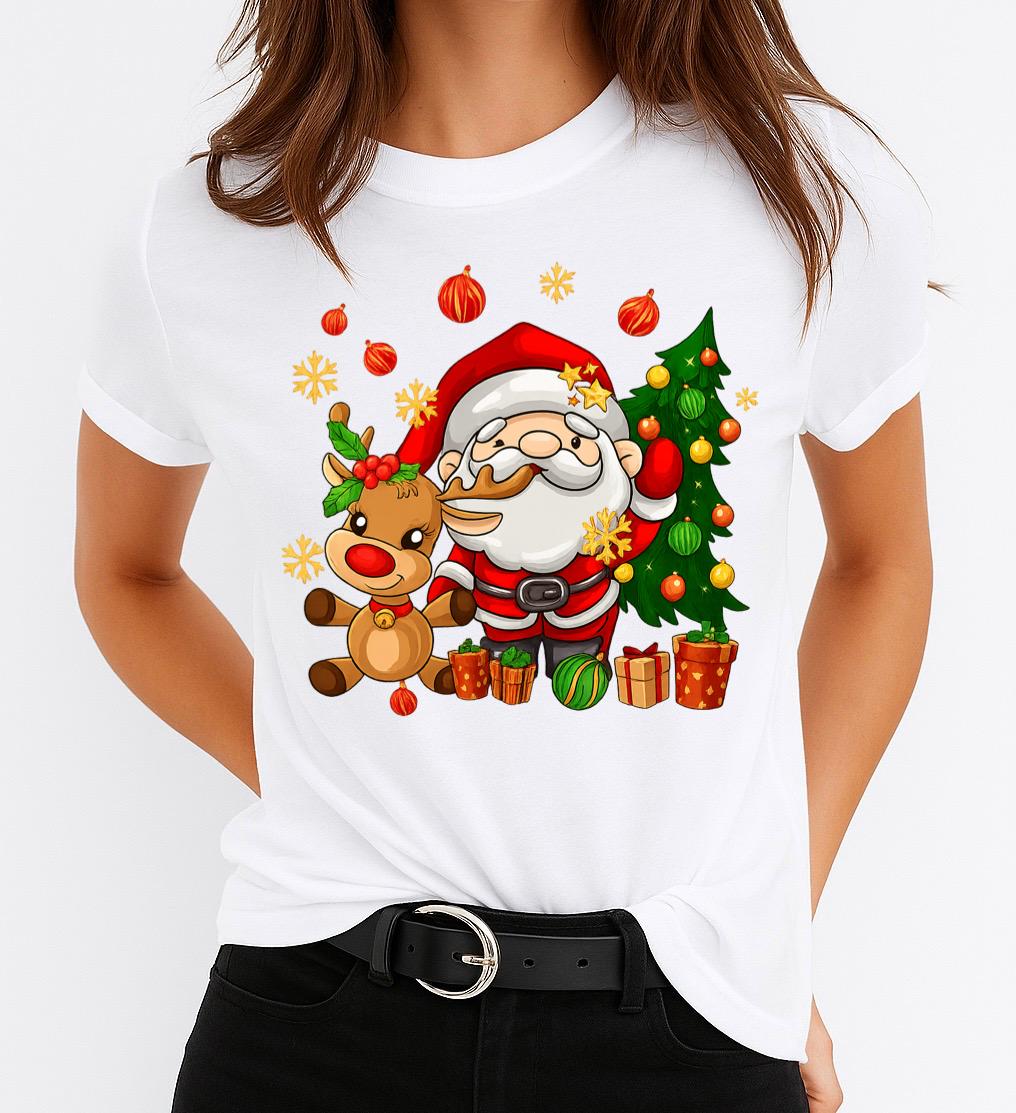 Tricou din bumbac 100% Santa team
