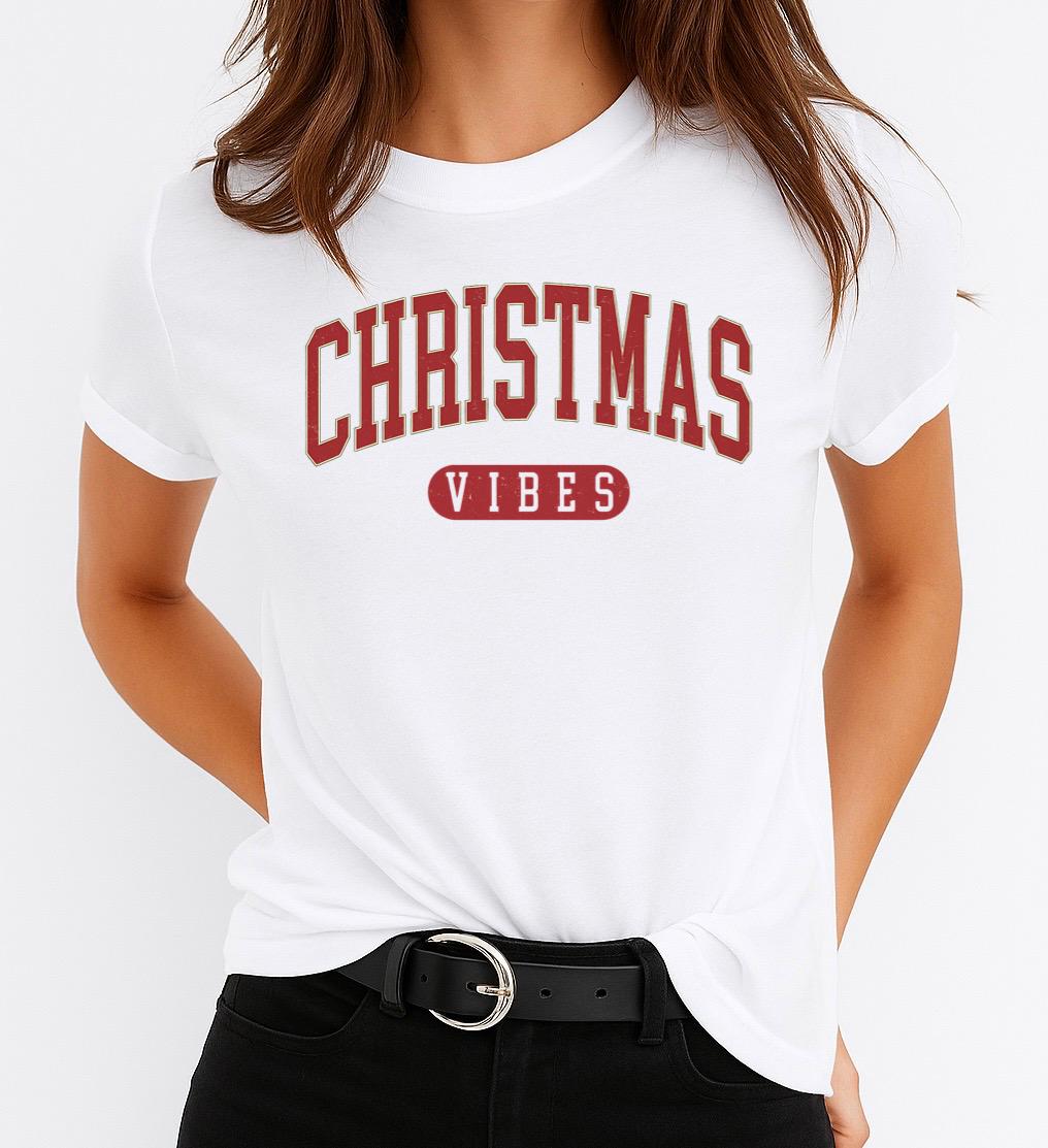 Tricou din bumbac 100% Christmas vibes