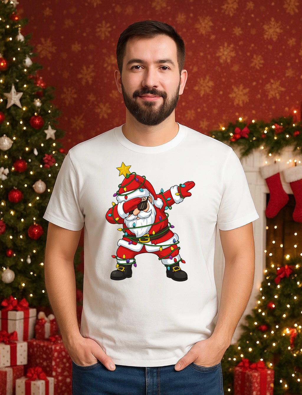 Tricou din bumbac 100% Mos craciun dance 2