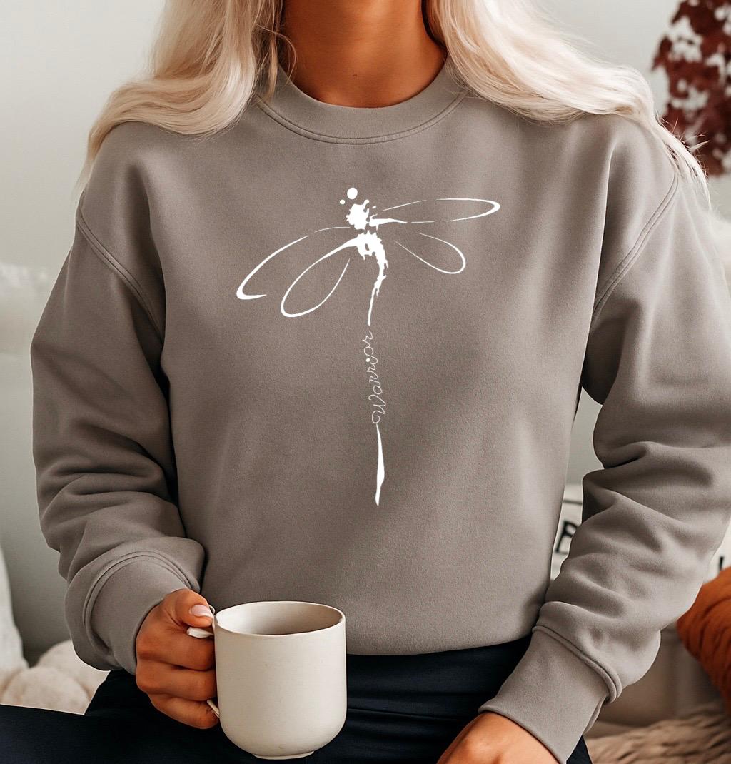 Bluza gri din bumbac 100% Libelula