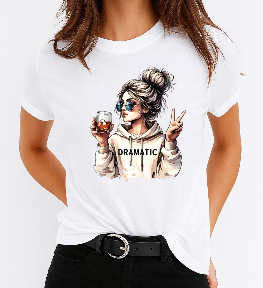 Tricou dama din bumbac 100% New Dramatic