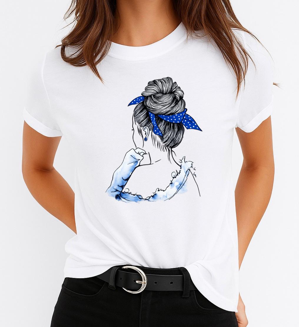 Tricou dama din bumbac 100% Blue girl