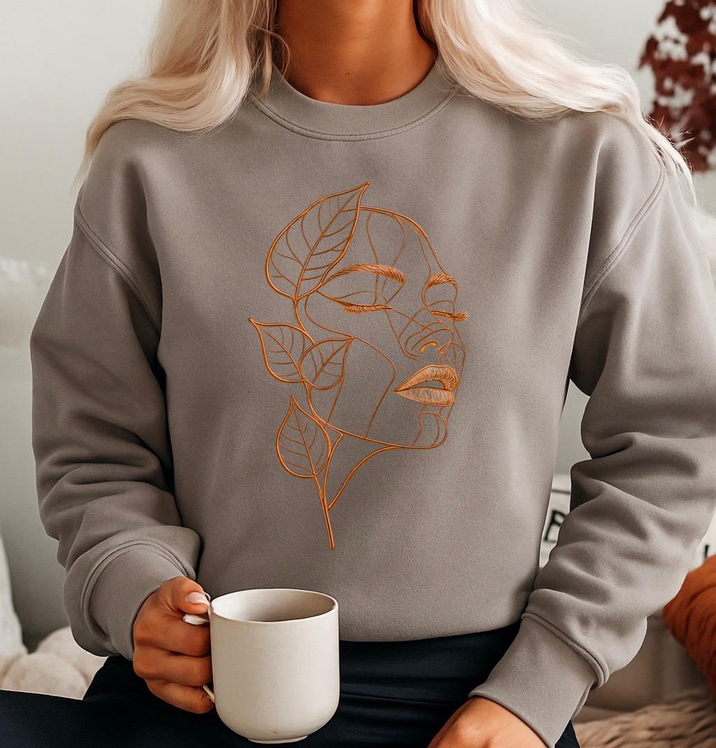 Bluza Cappuccino Dama din Bumbac 100% Copper outline