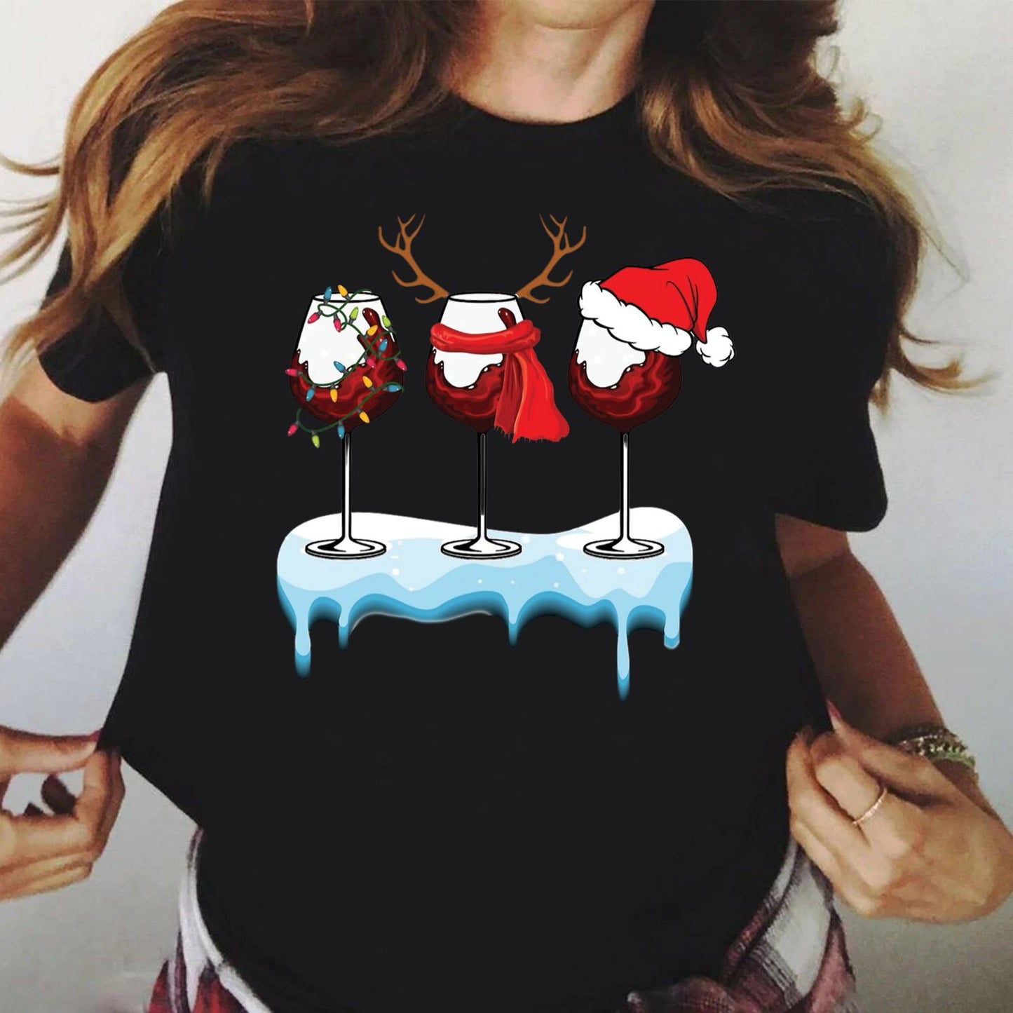 Tricou din bumbac 100% Negru Christmas 3
