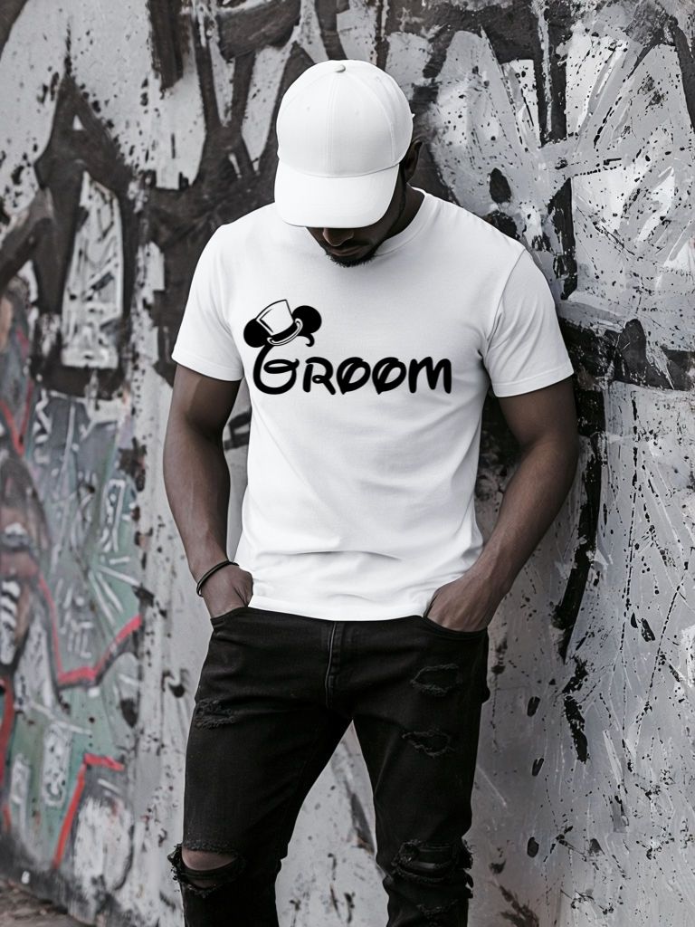 Tricou Alb Barbati Groom 2 – Bumbac 100%