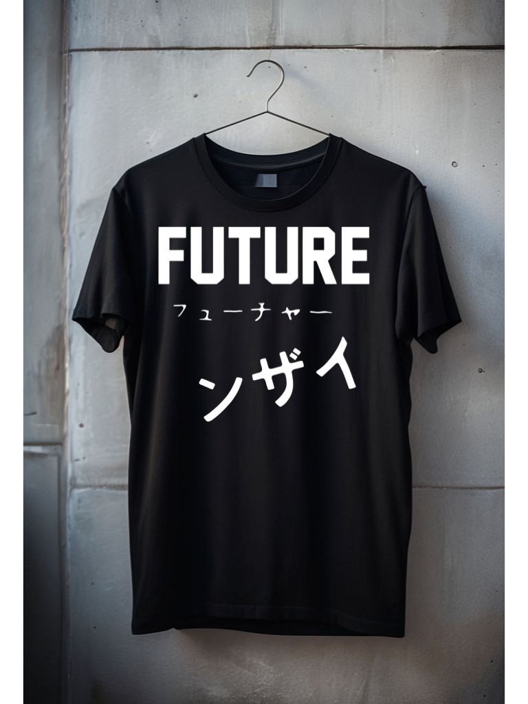 Tricou Negru Barbati din Bumbac 100% - Future - MonCherie