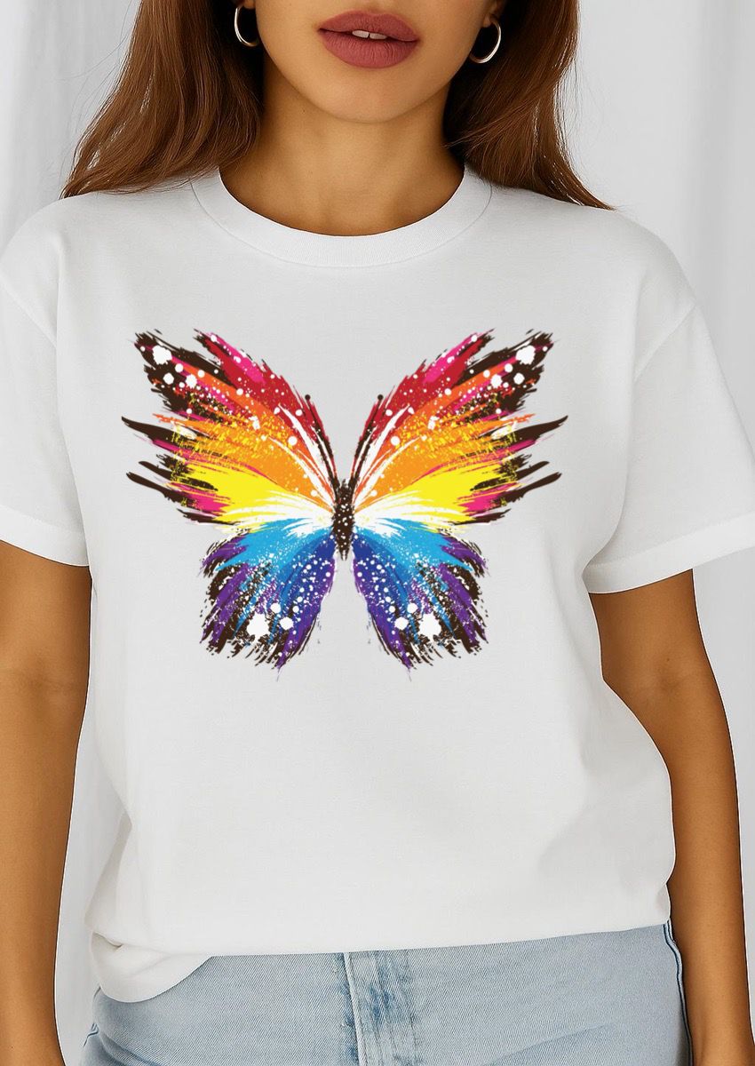 Tricou dama din bumbac 100% Fluture