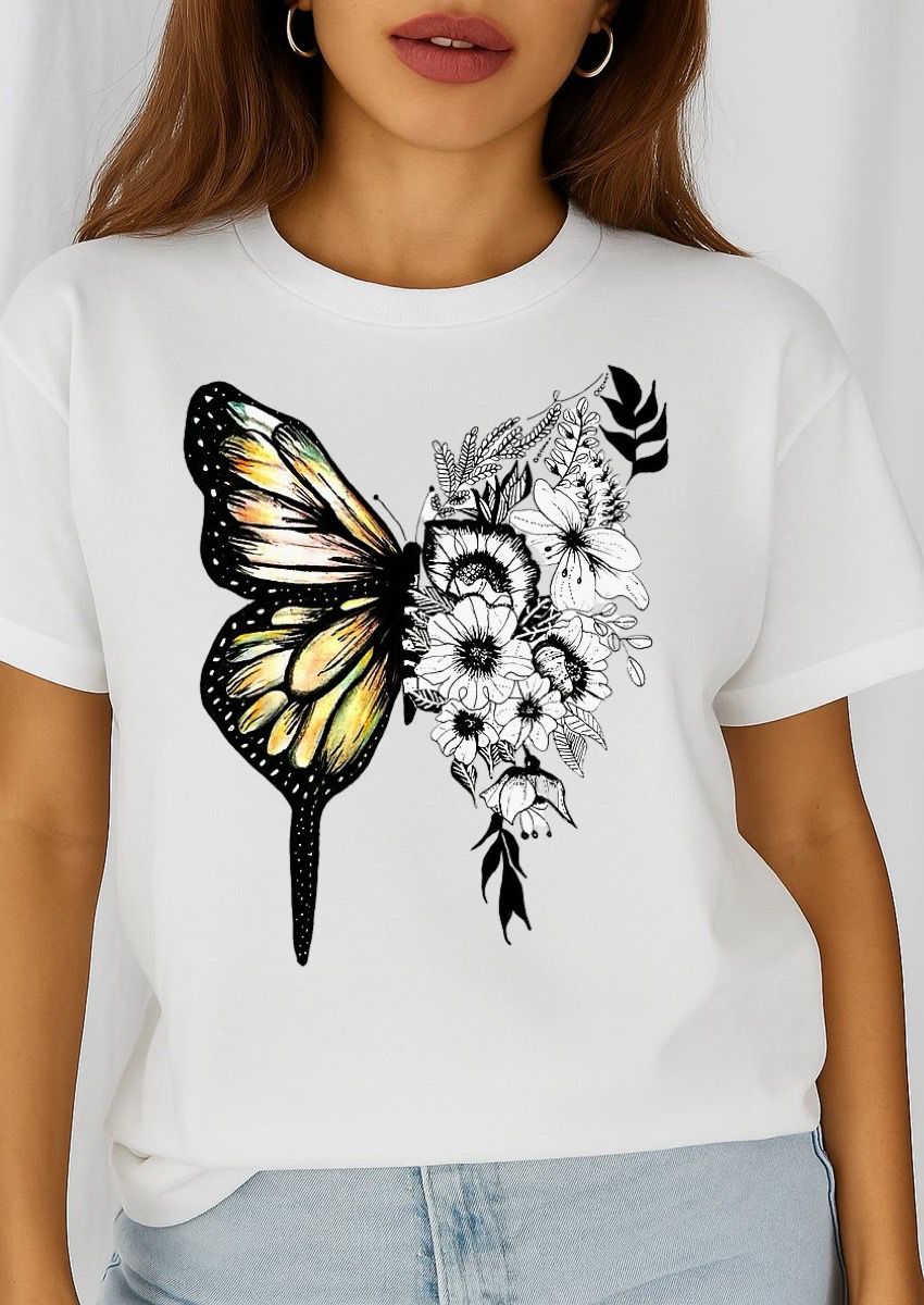 Tricou dama din bumbac 100% Nice Butterfly 5