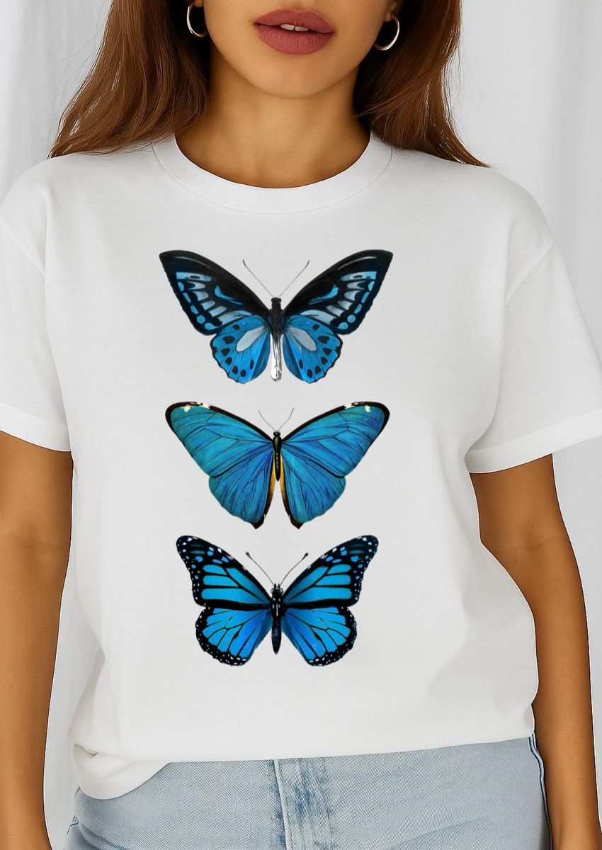 Tricou dama din bumbac 100% Butterflies