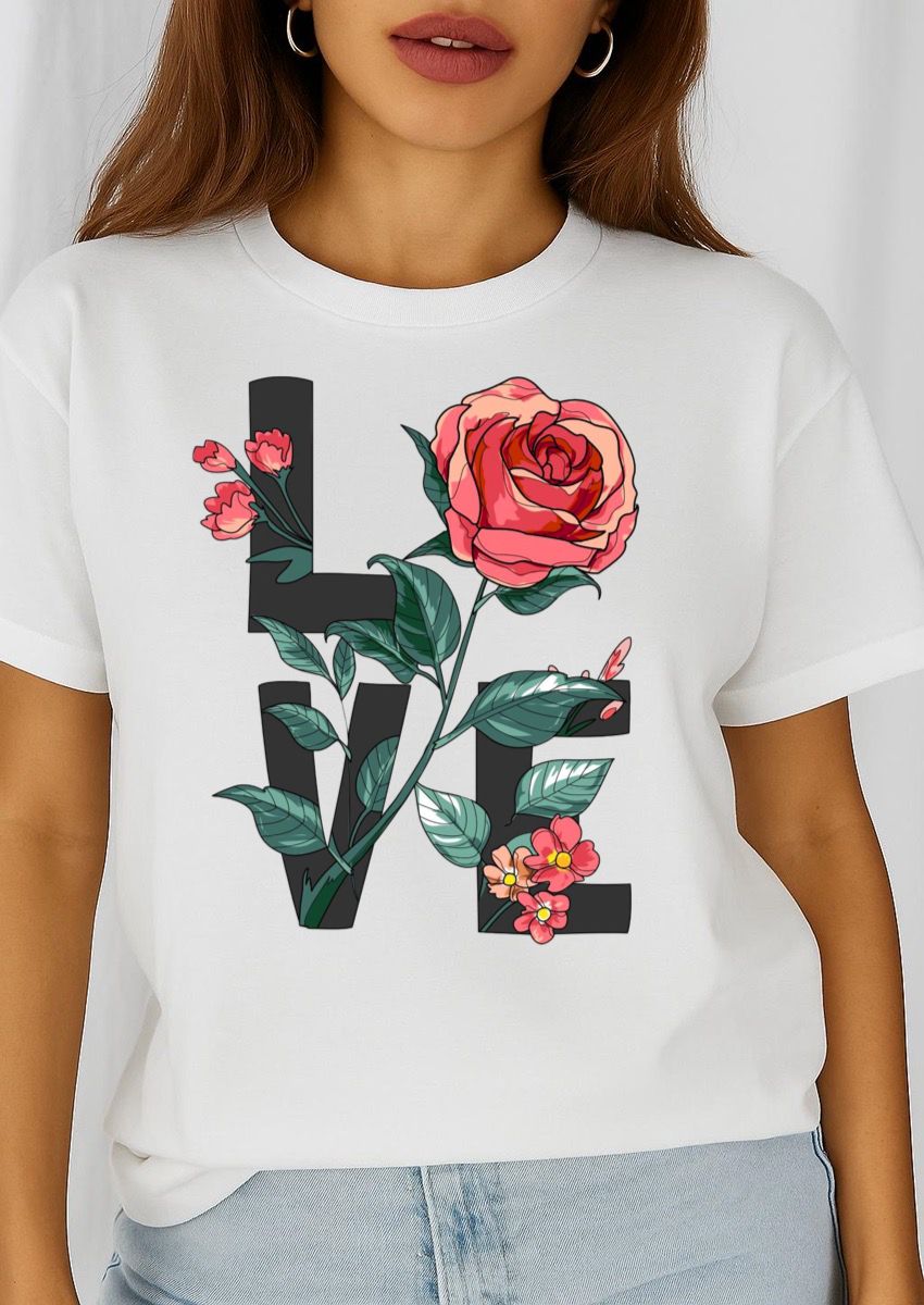 Tricou dama din bumbac 100% Love 2
