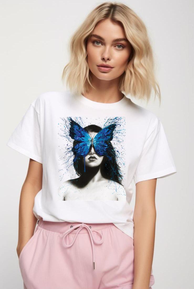 Tricou dama din bumbac 100% BUTTERFLY BEAUTY 5