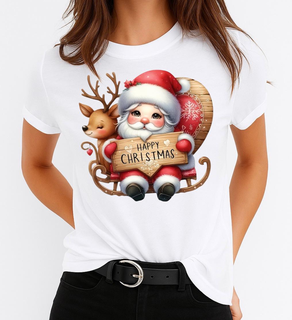 Tricou din bumbac 100% Merry Christmas