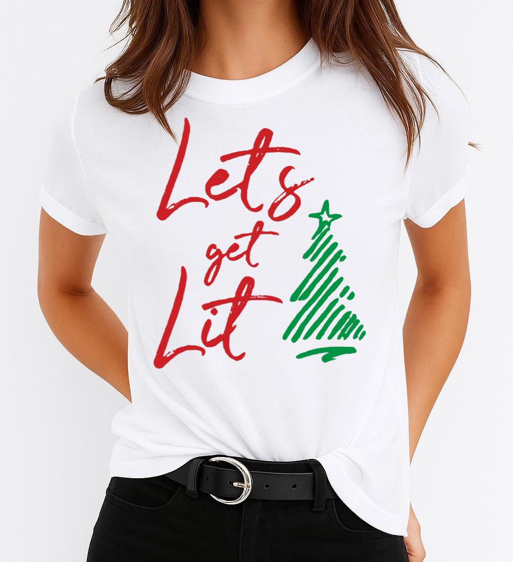 Tricou din bumbac 100% Let's Get Lit - MonCherie