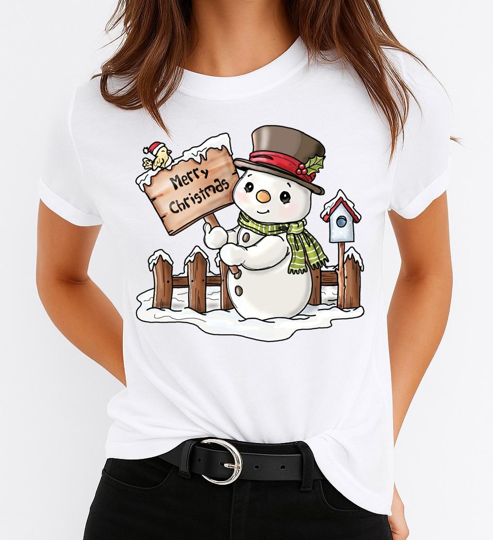 Tricou din bumbac 100% Merry Christmas Cute