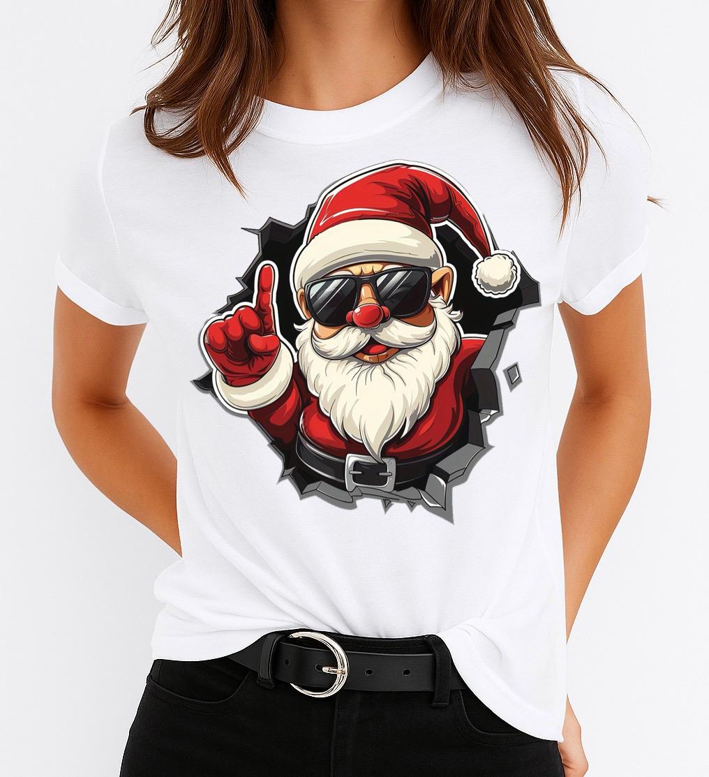 Tricou din bumbac 100% Mos Craciun