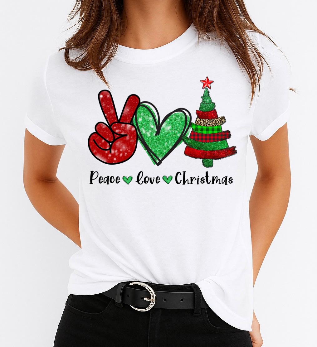 Tricou din bumbac 100% Peace Christmas