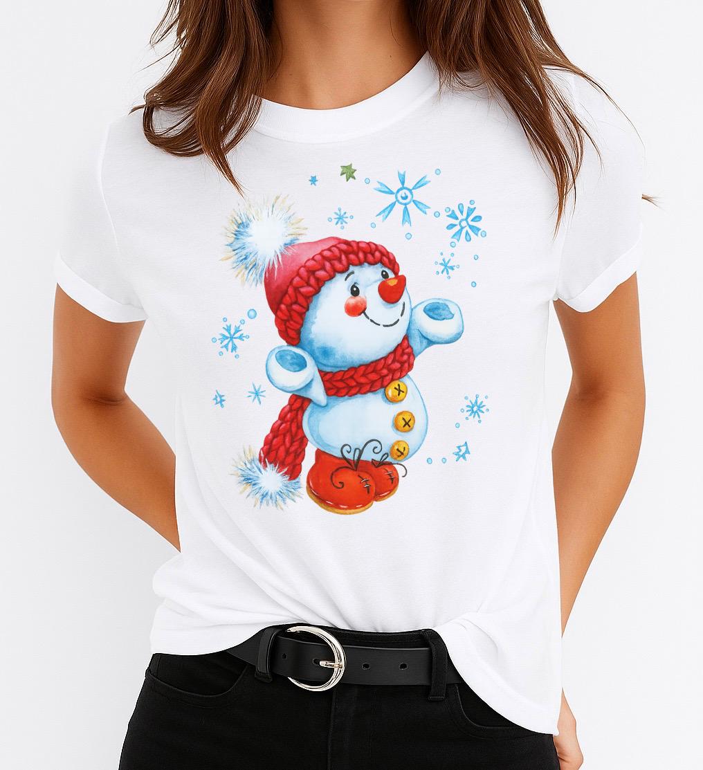 Tricou din bumbac 100% Om de zapada 5