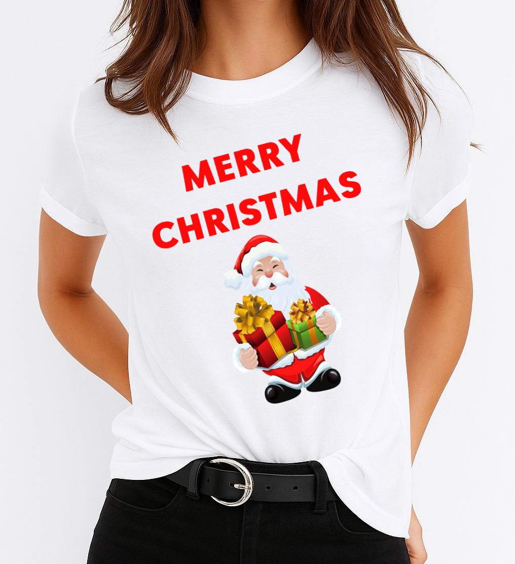 Tricou din bumbac 100% Merry Christmas Gift 2 - MonCherie