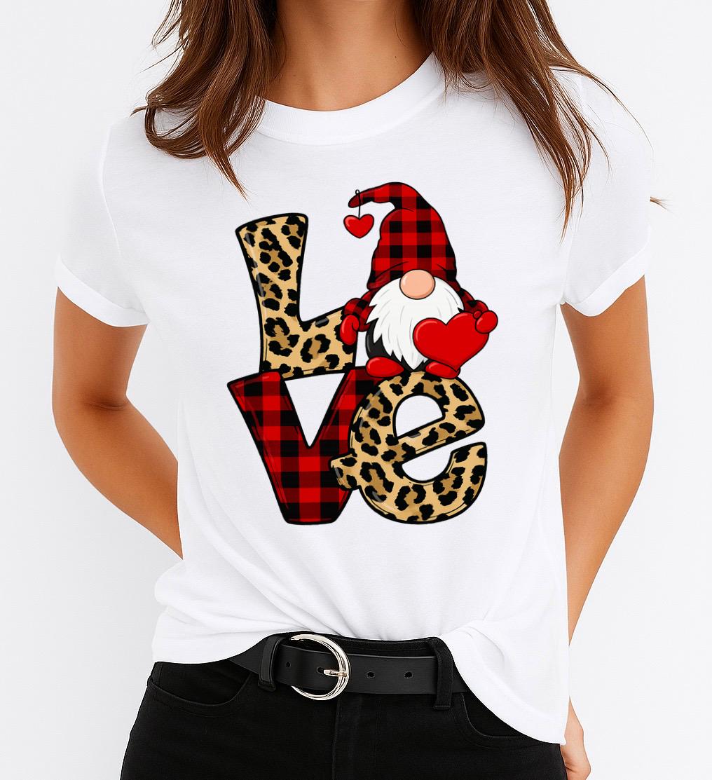 Tricou din bumbac 100% Love Red 2