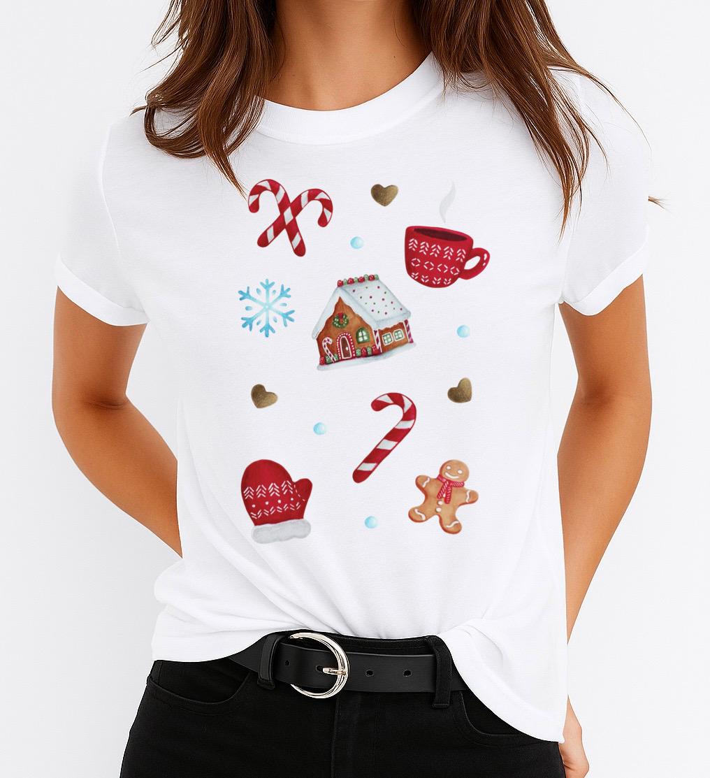 Tricou din bumbac 100% Spirit de Craciun - MonCherie