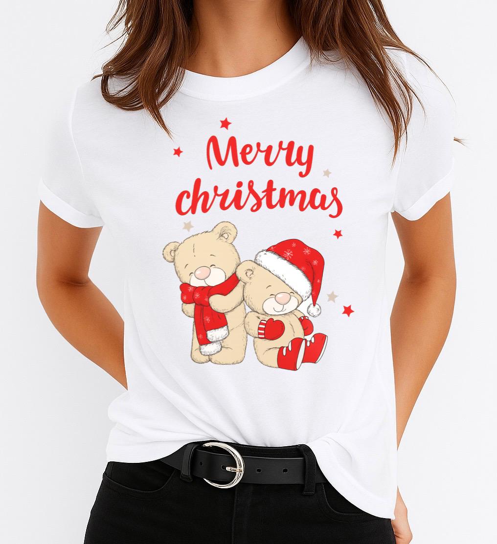 Tricou din bumbac 100% Merry christmas