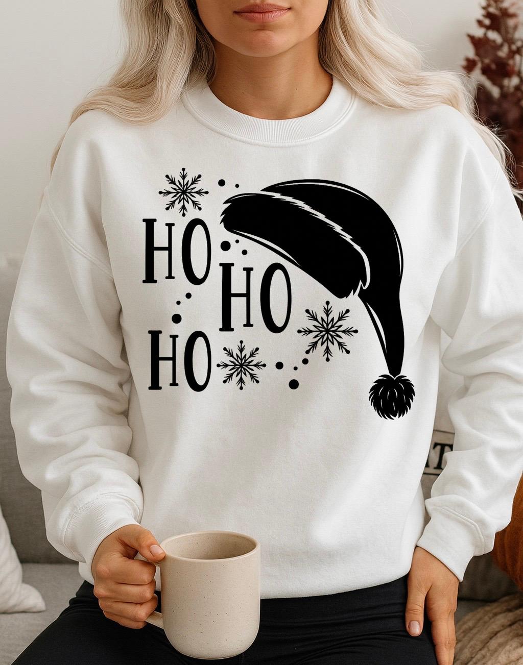 Bluza alba din bumbac 100% HOHOHO Black