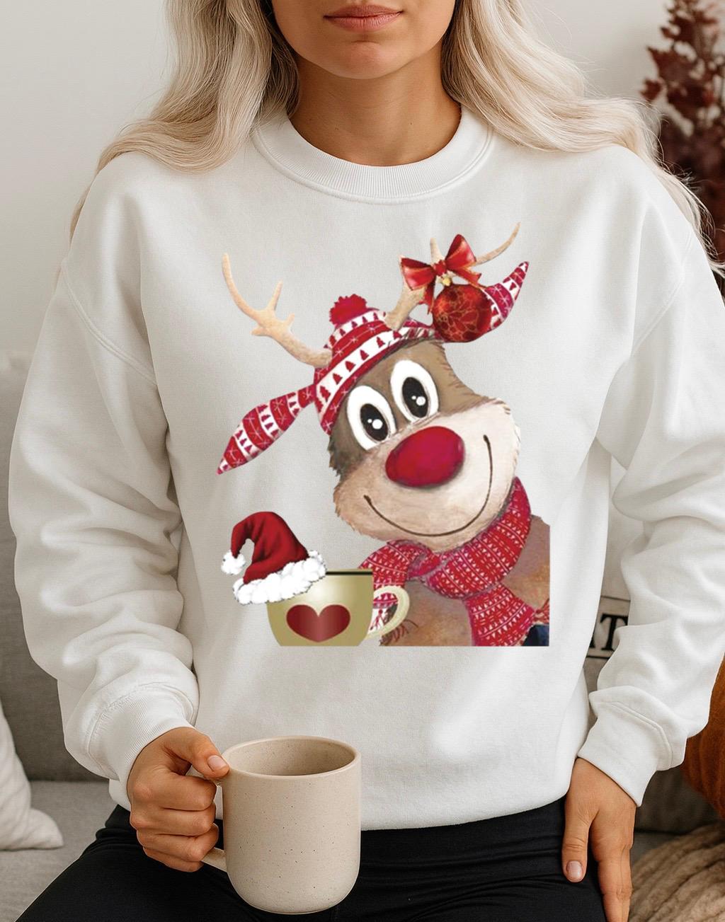 Bluza alba din bumbac 100% Cute Ren