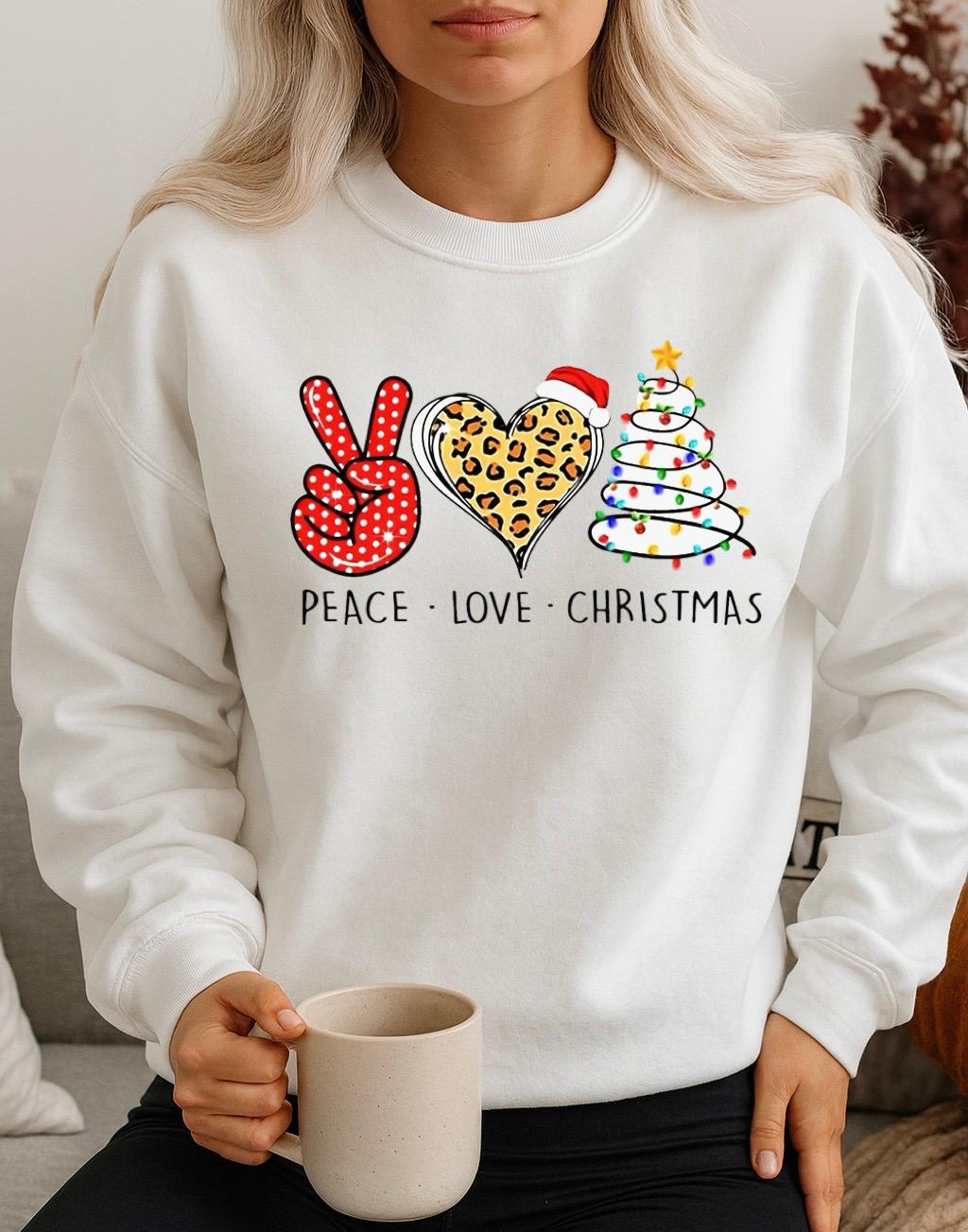 Bluza alba din bumbac 100% Peace 2