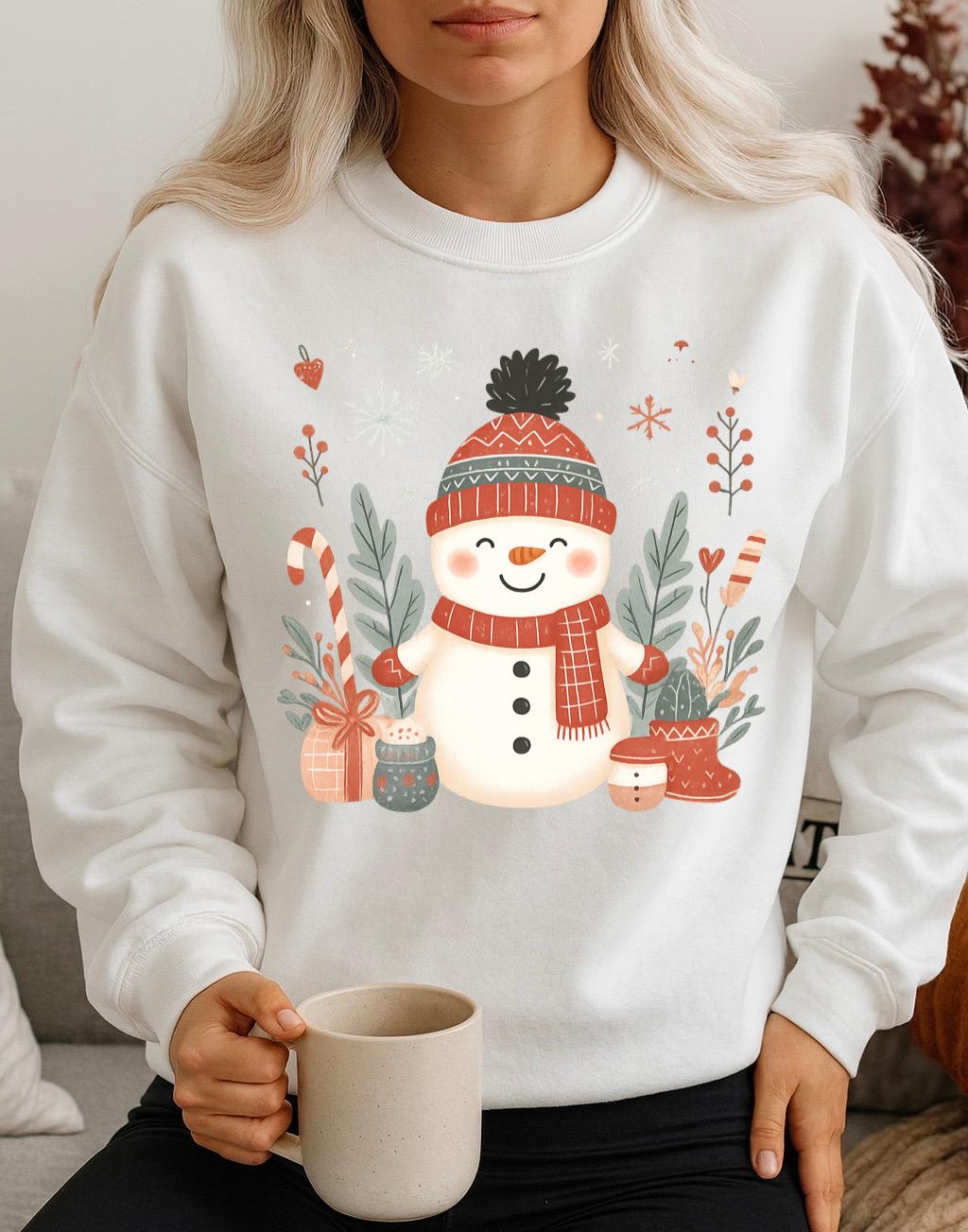 Bluza alba din bumbac 100% Winter love