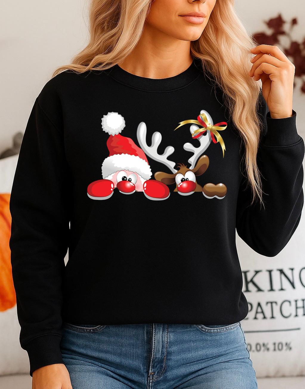 Bluza din bumbac 100% Ren si mos