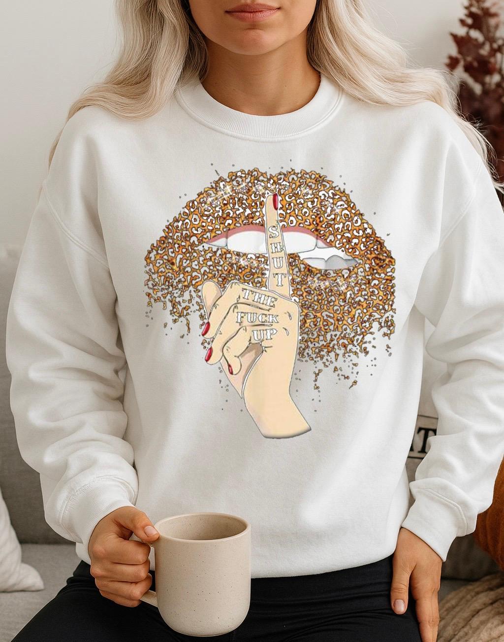 Bluza Alba Dama din Bumbac 100% Shut Up