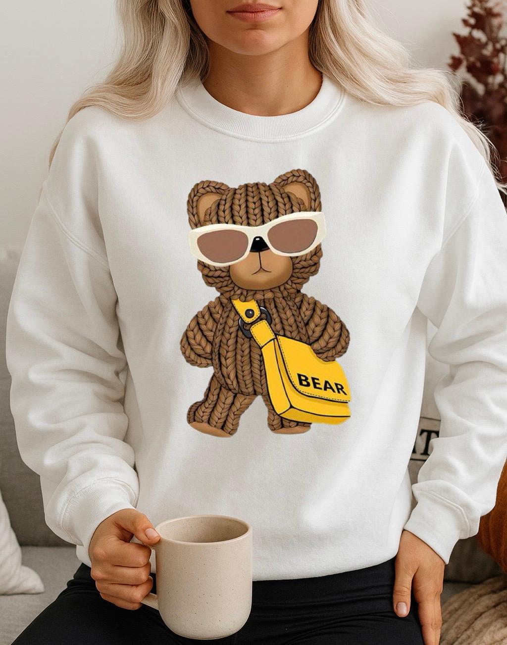 Bluza Alba Dama din Bumbac 100% Bear
