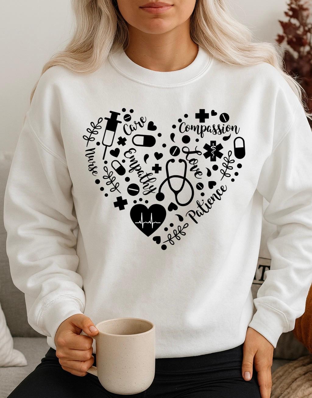 Bluza Alba Dama din Bumbac 100% Compassion